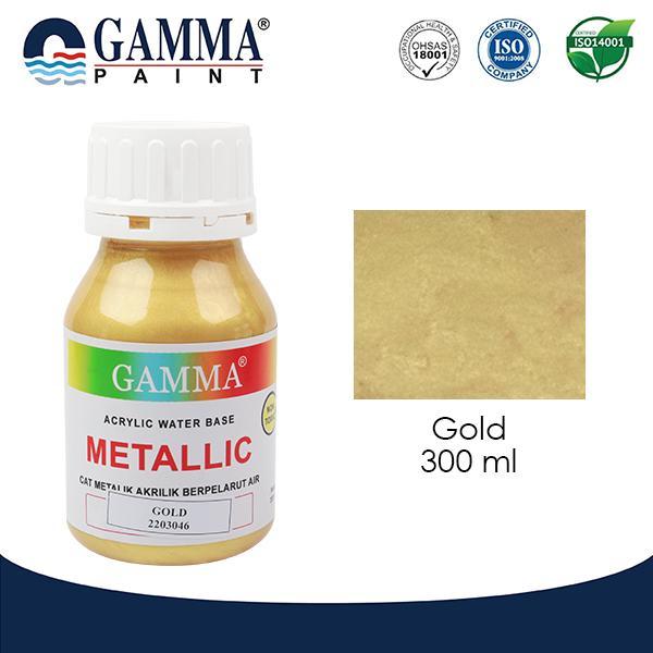 gamma Metallic Artistic Finish Acrylic Paint - Gold 300gr