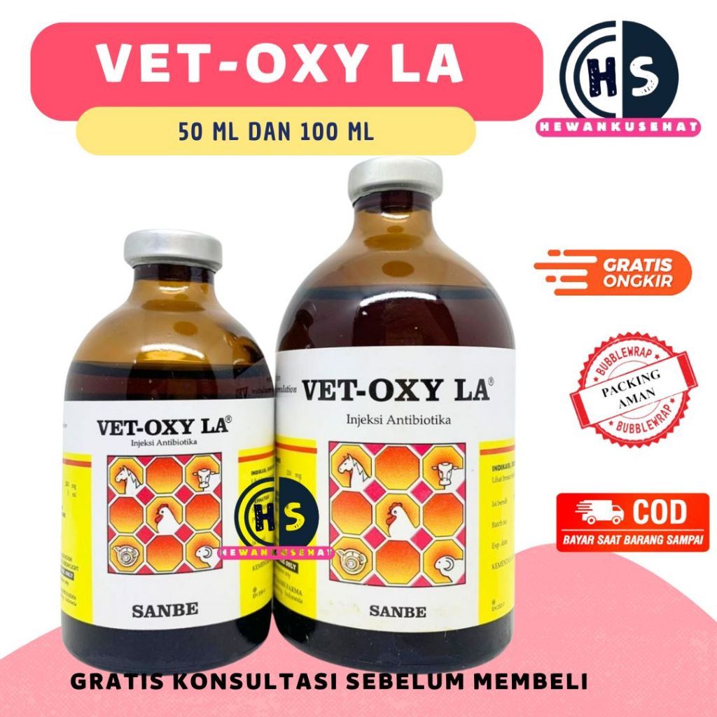 VET OXY LA 50 ml dan VET OXY LA 100 ml - SANBE    BERKUALITAS