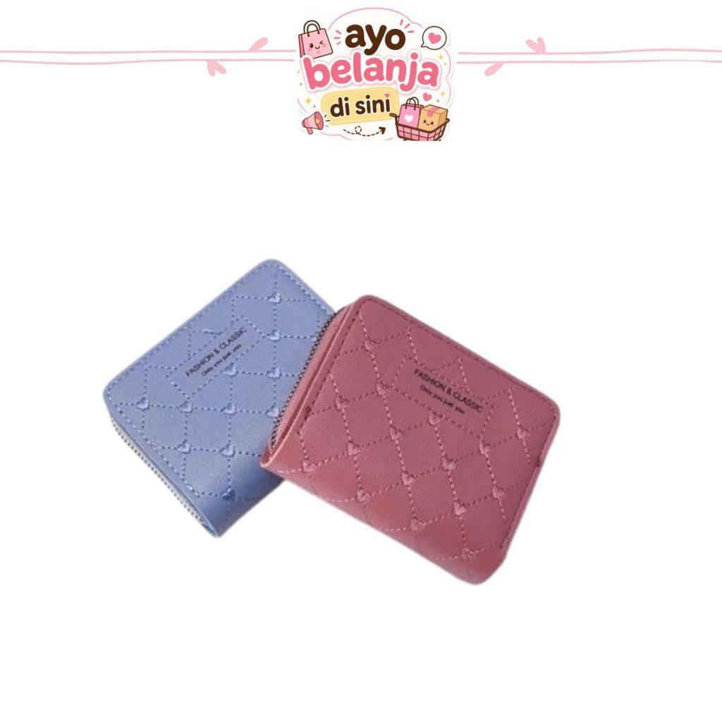 ABS - DOMPET KOIN WANITA RESLETING 888 DOMPET LIPAT KOIN TAS DOMPET KARTU FASHION WANITA KOREA IMPOR