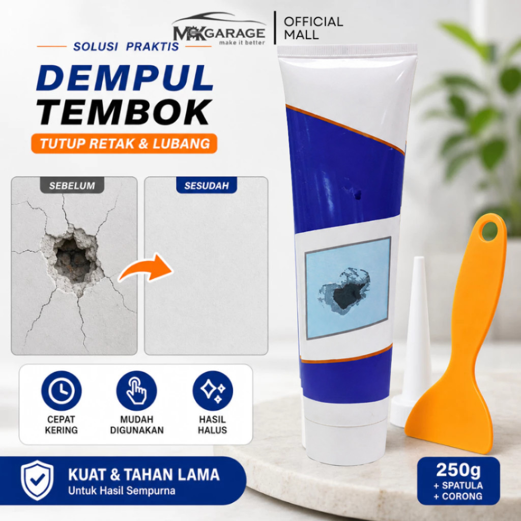 Lem Tembok - Dempul Dinding Tembok - Perbaikan Tembok Dinding Retak - Wall Repair Paste BMB8988