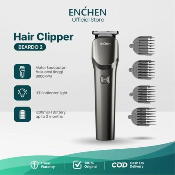 Enchen Beardo 2 Cordless Hair Clipper - Alat Cukur Rambut Elektrik - Beardo 2