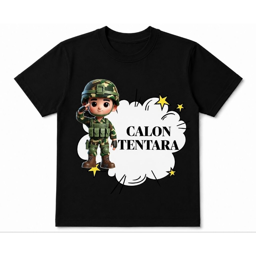 Kaos anak laki-laki dan perempuan/ kaos calon tentara dan calon kowad buat anak perempuan dan laki-l