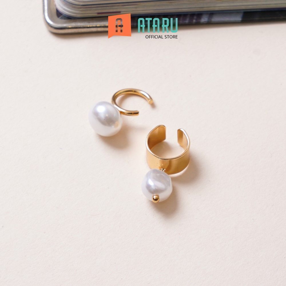 Ataru Anting Jepit Set 2 pcs Earrings Ear Jewelry Giwang Hiasan Telinga Ear Accessory Anting Tusuk S