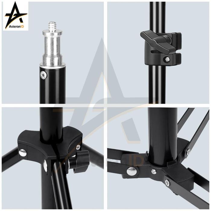 Tripod Light Stand Studio Foto Tinggi Max 3 Meter Tripod Stand Lampu LED Aluminium Camera Lighting K