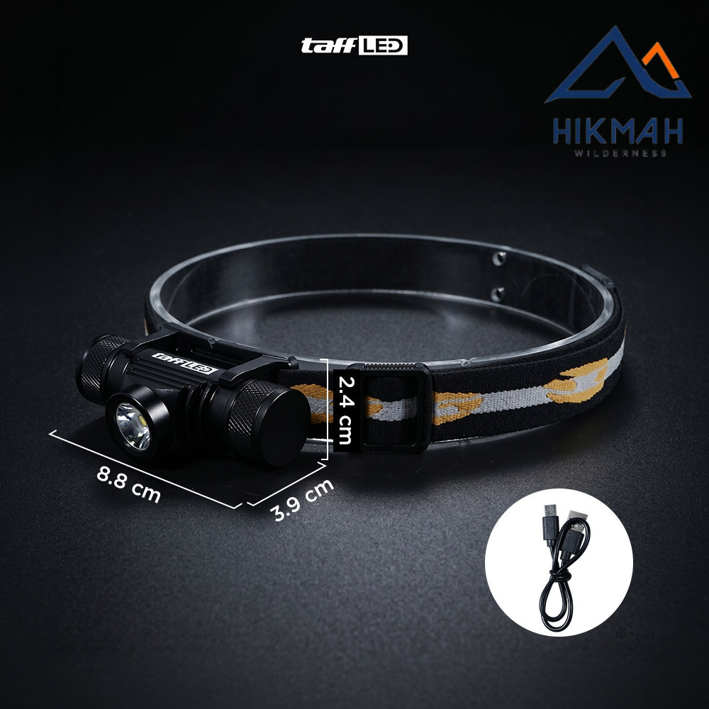 Senter Kepala Headlamp LED IP66 800 Lumens HP50 Headlamp Outdoor Waterproof Cas