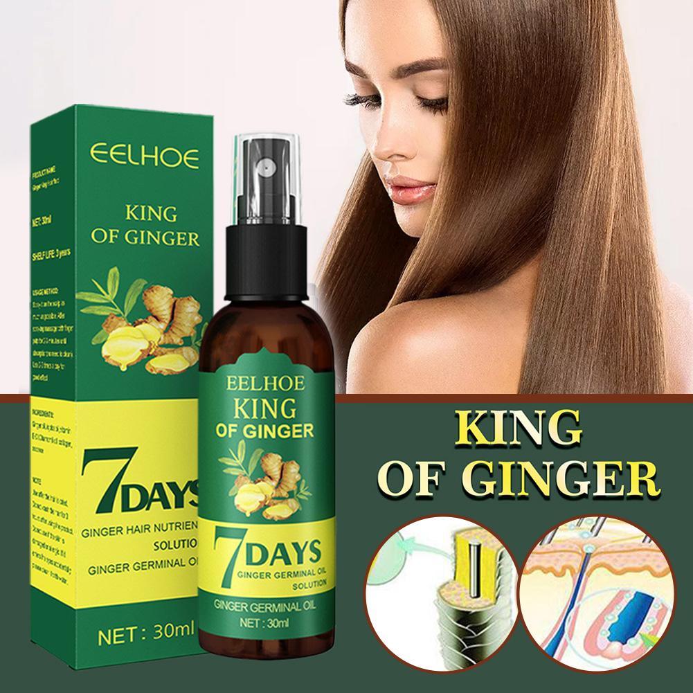 EELHOE King Of Ginger 7 Days Original Ginger Oil Penumbuh Rambut 30ml Ginger Germinal Oil-Rambut Ron