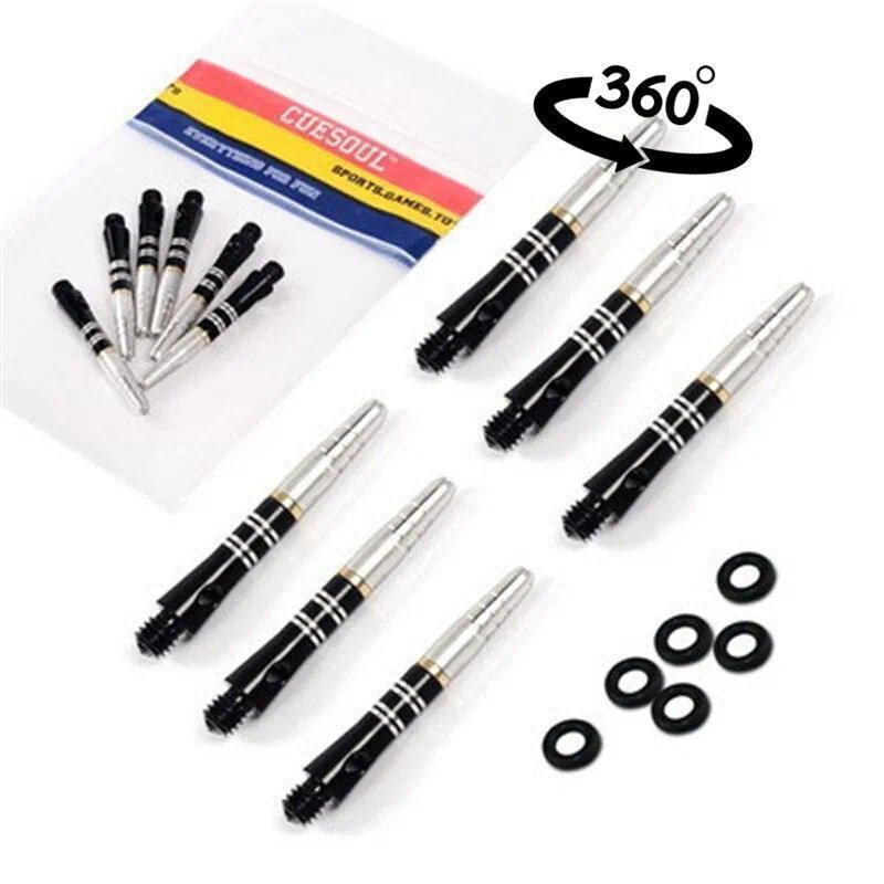 6pcs CUESOUL Dart Pin Shafts 35mm Aluminum Dart Shafts 360 Degree