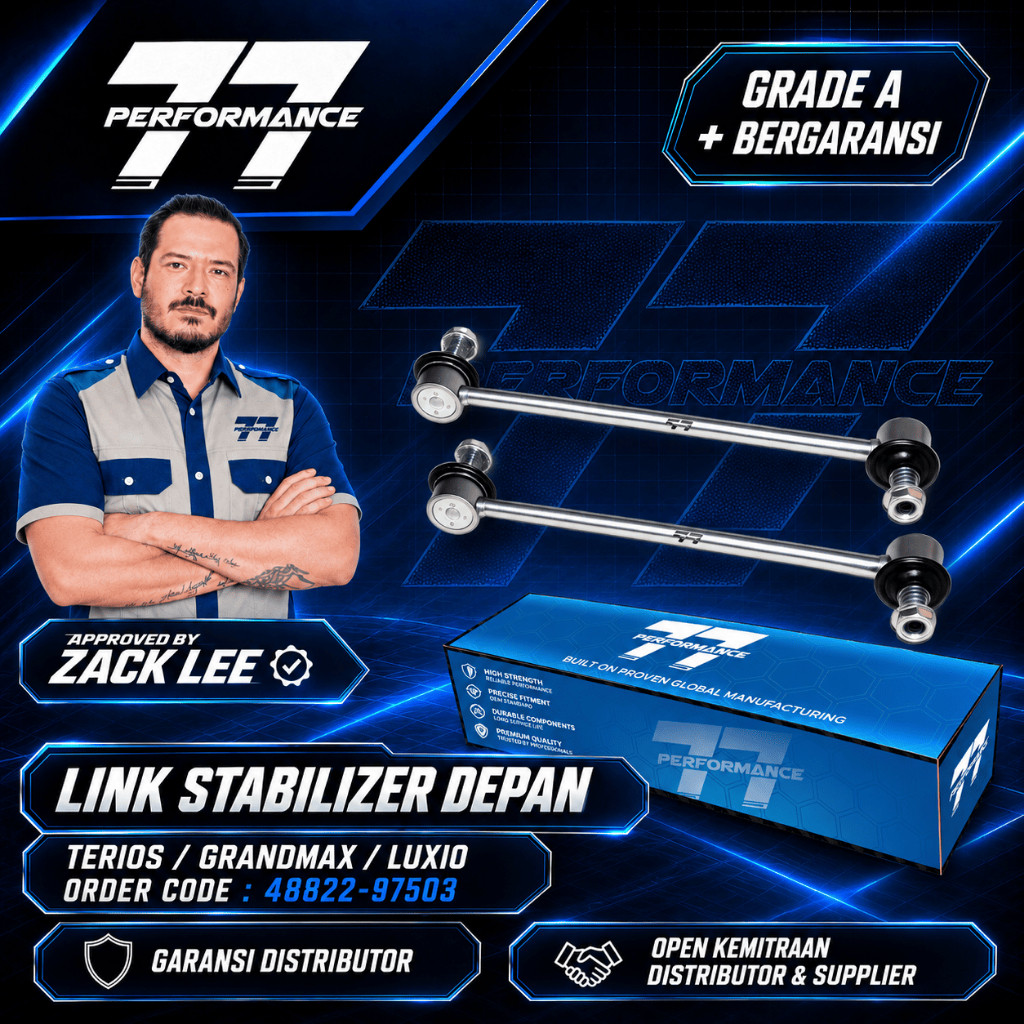 LINK STABILIZER DEPAN DAIHATSU TERIOS/GRANDMAX/LUXIO 2006-2017 - 77 Performance Garansi 6 Bulan - Sp