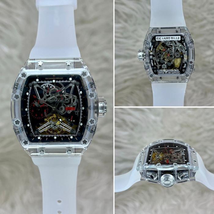 anitajayaabadi Jam tangan Automatic Swiss RM 56-01 SJX Sapphire Rubber fullset - Clear rubber, kayu