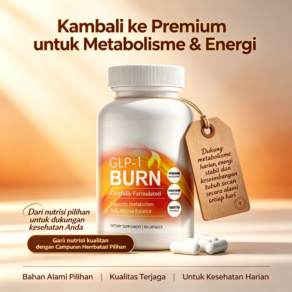 GLP-1 Membakar 90 Kapsul Suplemen Metabolik Ekstrak Teh Hijau Guarana L-Theanine ly91604