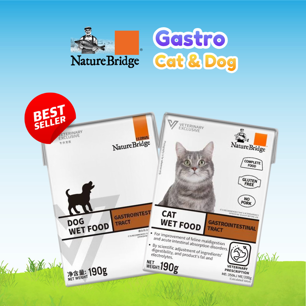 NATURE BRIDGE WET GASTRO CAT & GASTRO DOG 190GR - NB GASTRO 190GR - NB WET GASTRO DOG - GASTRO CAT
