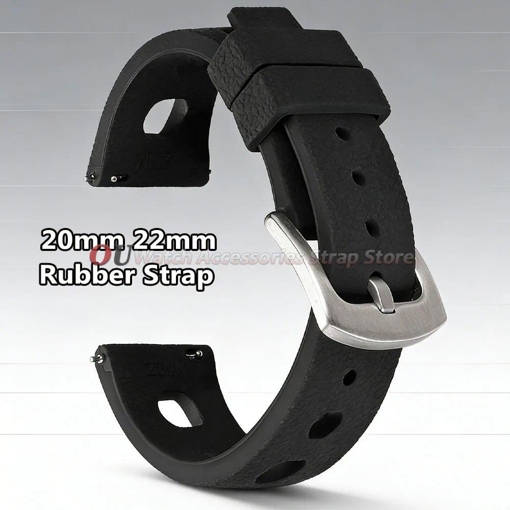 Quick Release New Design Rubber Watch Strap 20mm 22mm For Oris Tropical Strap Watch Band For Traditi