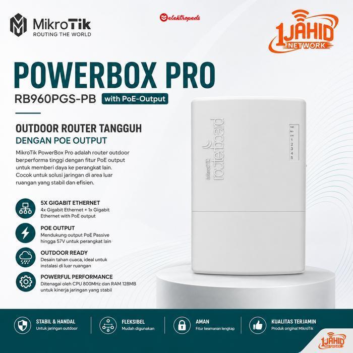 MikroTik Router Outdoor PowerBox Pro RB960PGS-PB 5 Port Gigabit PoE Mikrotik