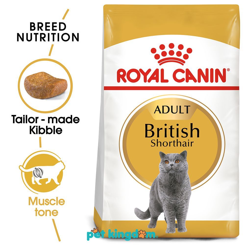 Pet Kingdom Royal Canin Makanan Kucing Kering Adult British Short Hair 2 kg Cat Food Pakan Kucing Ca