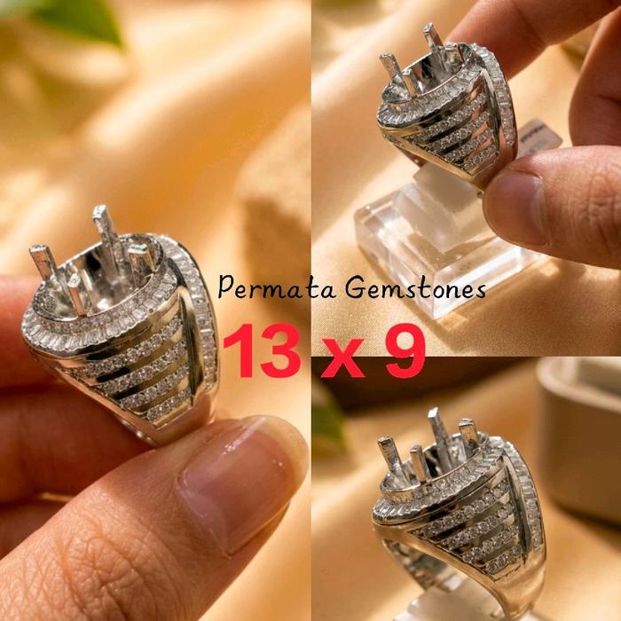Ring/Emban Cincin Alpaka Tepper 13 x 9 mm - 6