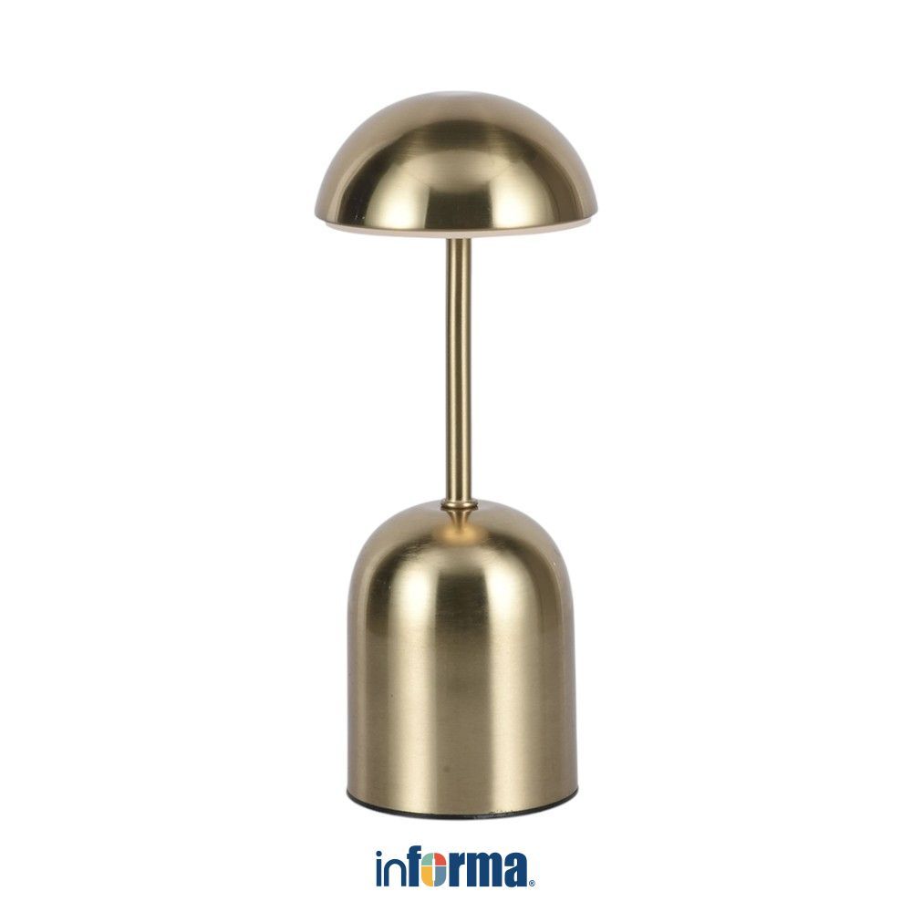 Informa Lampu Meja LED Portable Rechargeable Bar Round 2 Watt - Gold Lampu Belajar Lampu Tidur Minim