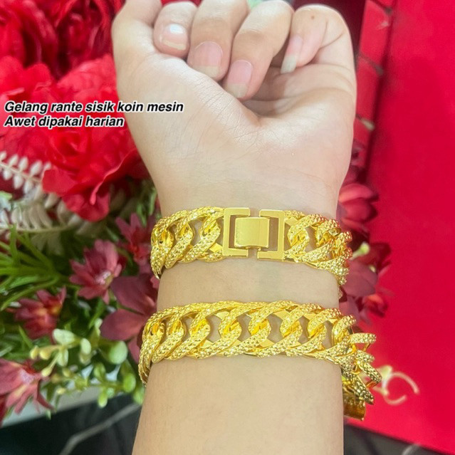 Gelang rantai sisik koin mesin