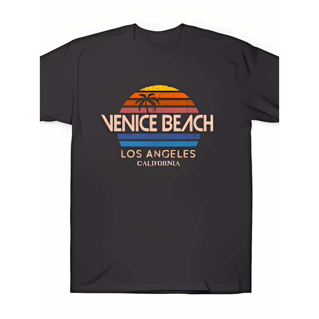Kaos Retro Venice Beach - Kaos Distro, Lengan Pendek, Keren & Trendy