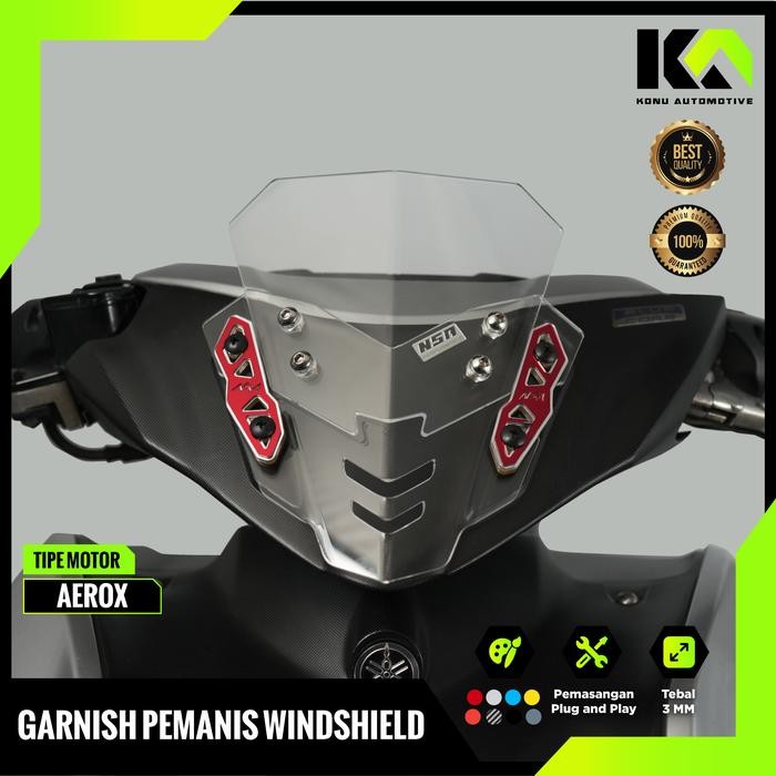 Garnish Visor Aerox Old New Bracket Windshield Aerox Aksesoris Yamaha Aerox