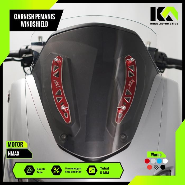 NSA GARNISH BRACKET WINDSHIELD NMAX NEW &OLD Aksesoris Yamaha NMAX NSA PERFORMANCE - CARBON