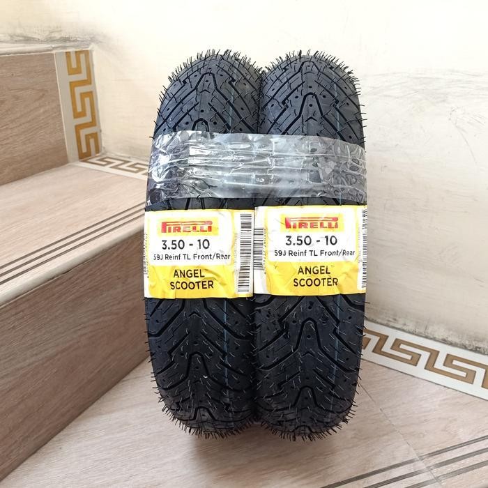 Ban Motor Ring 10 Pirelli Angel Scooter 3.50-10 Tubeless Vespa Classic / Motor Listrik Honda Monkey