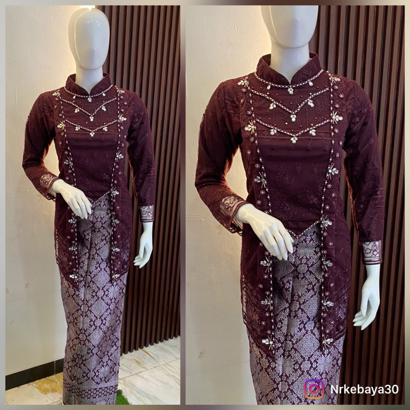 LEMUSHOP Kebaya NrKebaya30 Kutu Baru Ayumi Payet(FREE HIJAB)