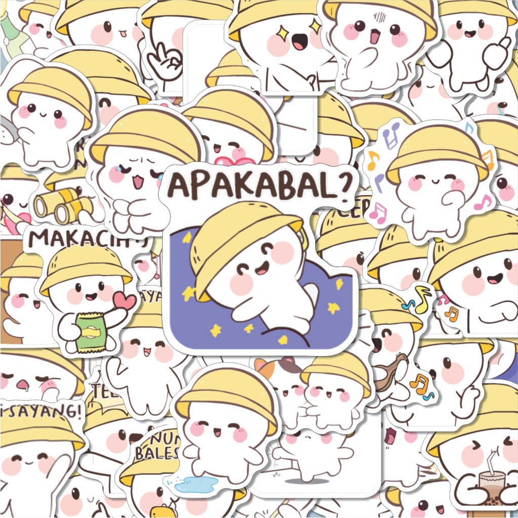 

100PCS Lucu Stiker Dudududu! Stiker Aesthetic Stiker Anti Air Stikers Berperekat Waterproof sticker decal buat Motor Helm Buku Journal Koper Casing HP Laptop Botol Minum Hadiah anak