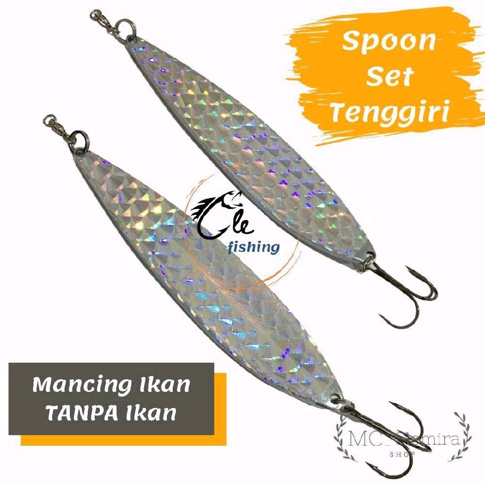 Clefishing Spoon Set Tenggiri 78 gr/ 56 gr/ 40gr/ 30gr Rangkaian Pancing tenggiri