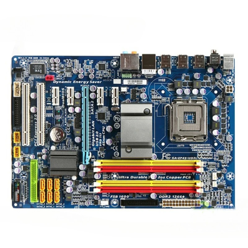 For Gigabyte GA-EP45-UD3L Motherboard P45 LGA 775 DDR2 ATX Mainboard 100% Tested Fast Ship