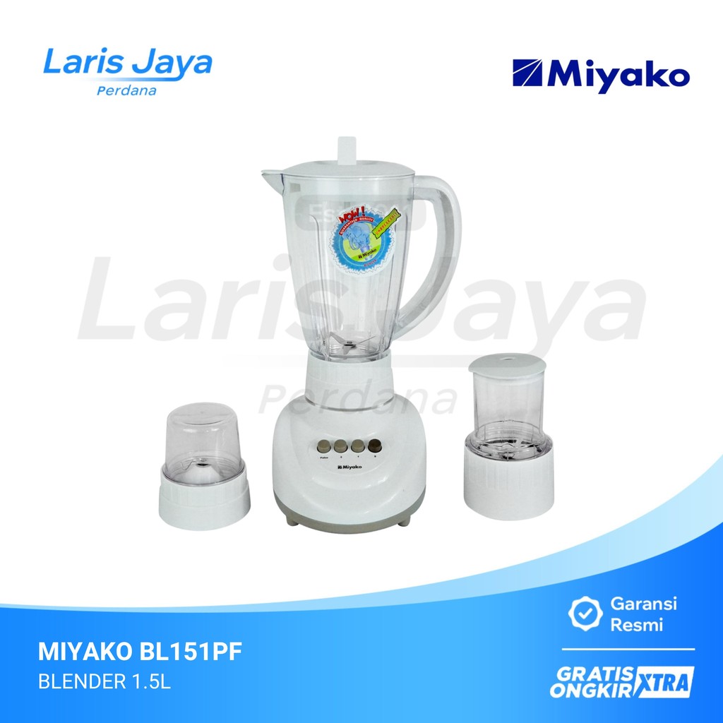 Blender Miyako BL-151PF, 1.5 Liter Plastik, untuk Jus, Bumbu & Es Batu