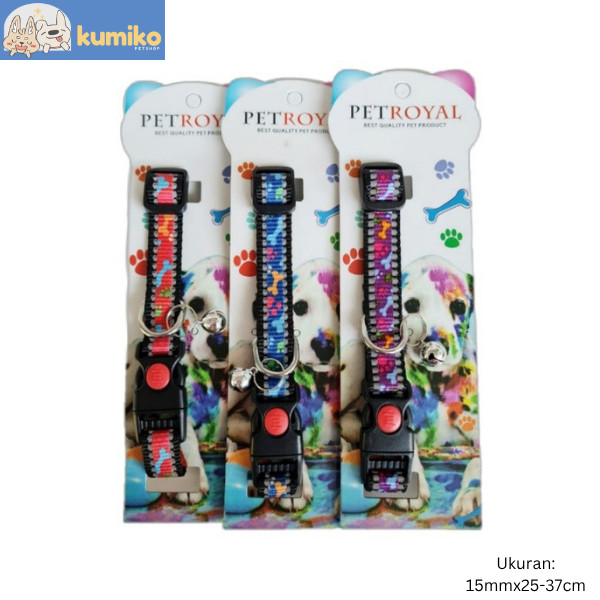 KALUNG ANJING BESAR - COLLAR ANJING MOTIF TULANG - DOG COLLAR