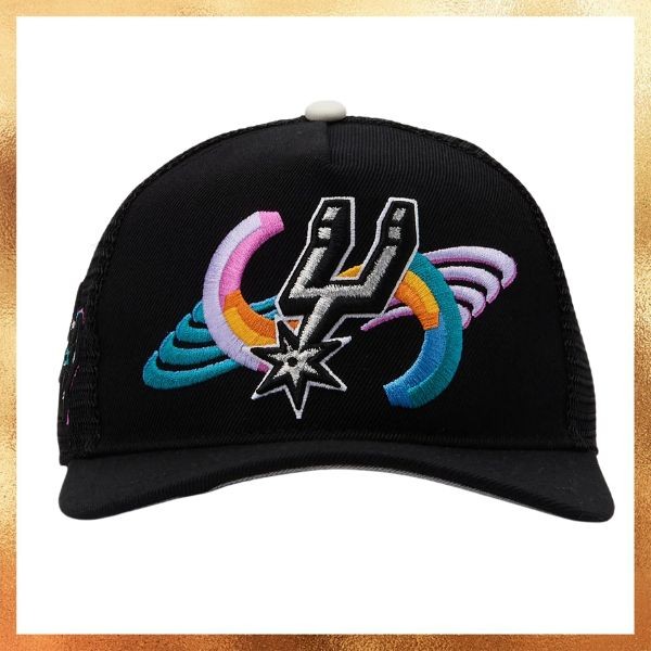 Topi Pro Standard NBA San Antonio Spurs Black Trucker Hat Original
