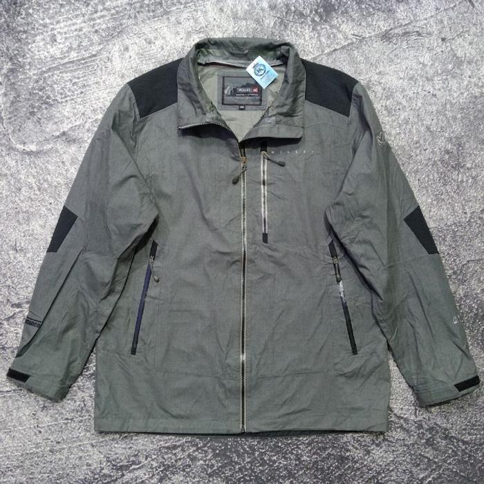 Jaket outdoor gunung MILLET DRY EDGE abu jaket hiking gunung waterproof anti air casual bagus size L
