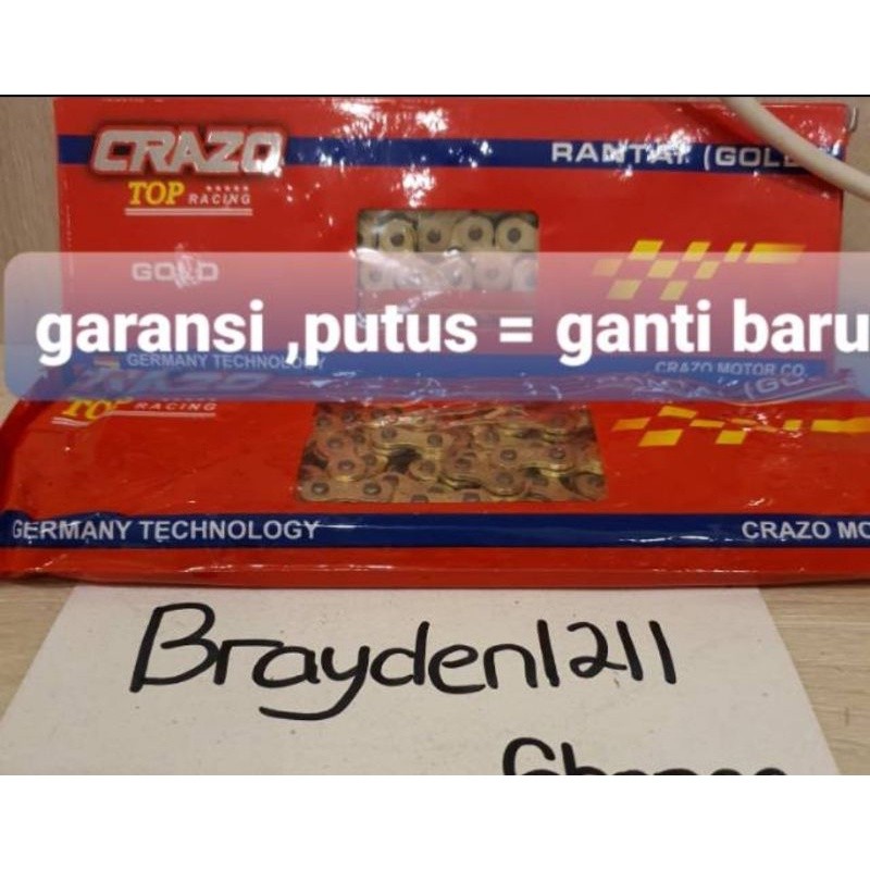 RIZQIJAYA  RANTAI GOLD 415 CRAZO/RANTAI GOLD 415 SSS/RANTAI GOLD 415 130/RANTAI GOLD 415