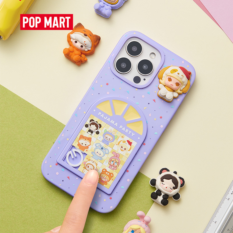POP MART POP BEAN Pajama Party Sliding Hole Phone Case iPhone 16 Pro / Pro Max Blind Box 1PC/5PCS My