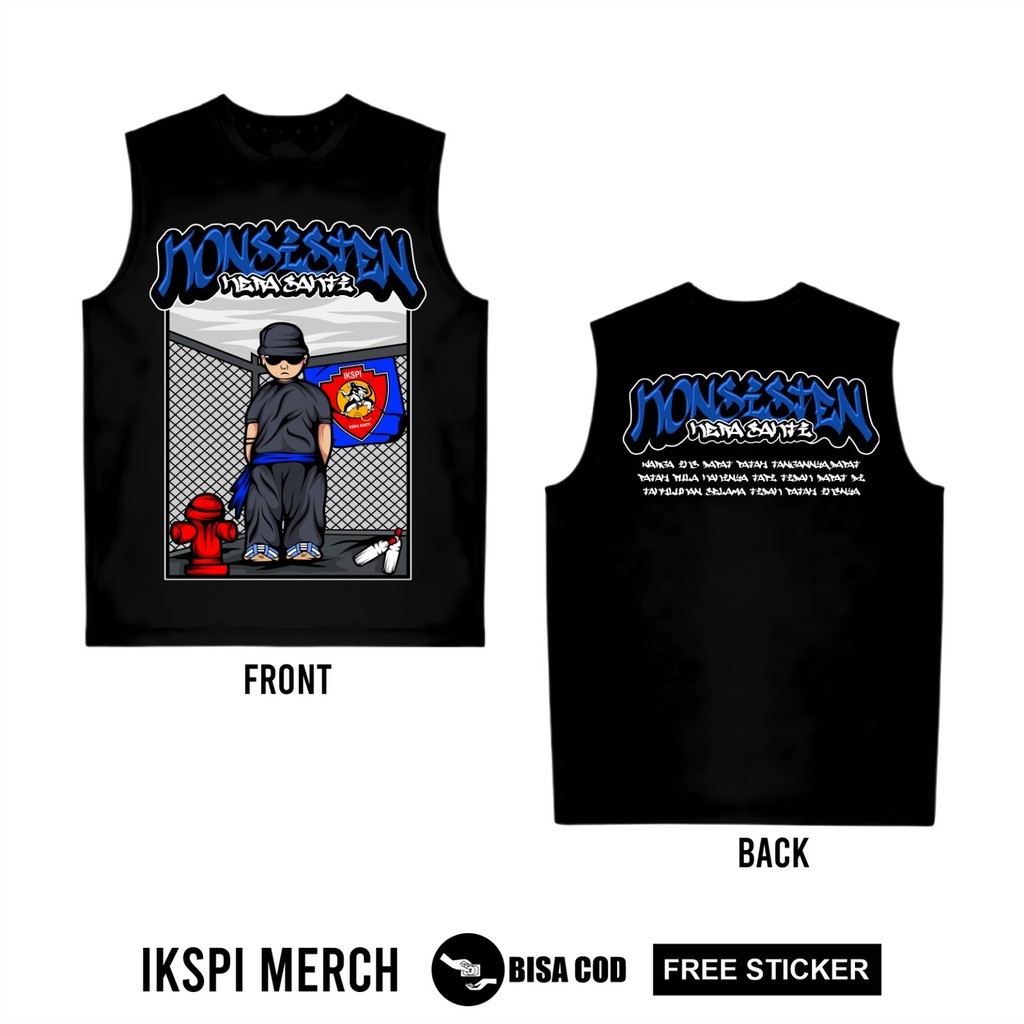 KAOS SINGLET KERA SAKTI KONSISTEN KERA SAKTI MOTIF SATU ORANG -IKSPI SINGLET IKSPI TERBARU - SINGLET