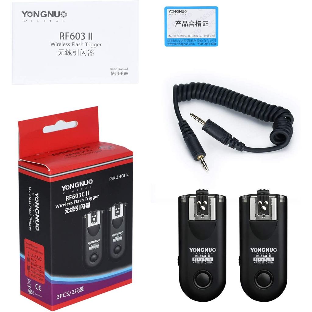 YONGNUO Wireless Shutter Release Wireless Flash Trigger Transmitter Controller RF-603II C3 C1 for Ca