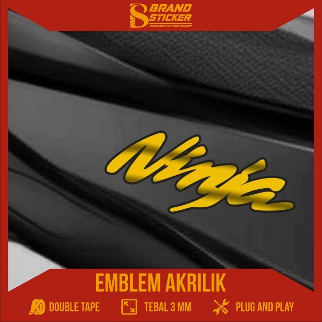 NEW PROMO 2PCS EMBLEM NINJA TIMBUL 3D LOGO NINJA EMBLEM TIMBUL LOGO NINJA