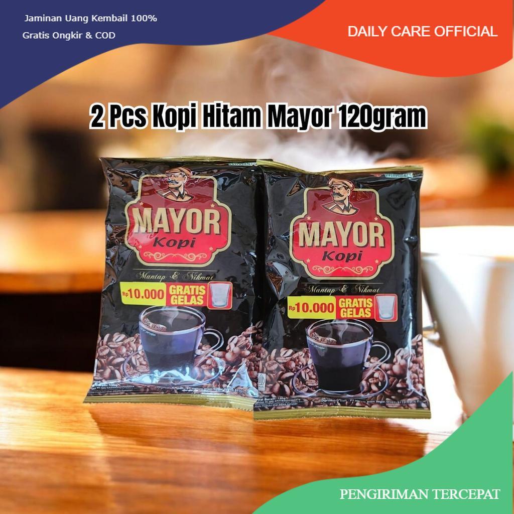 [2 Pcs] Kopi Hitam Mayor 120gram - Original Coffee Bubuk