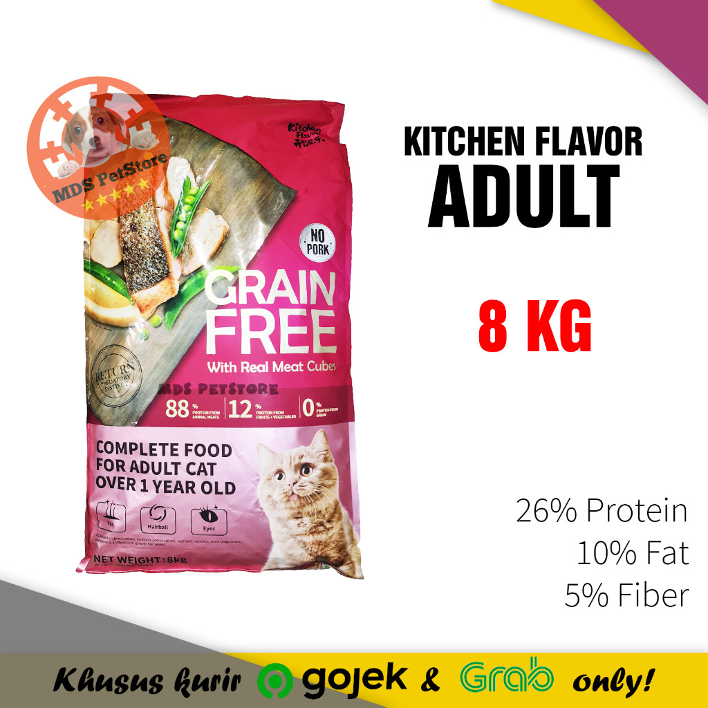 Klik Petfood Kitchen Flavor Adult Cat Food Grain Free 8 Kg | kucing kf flavour 8kg