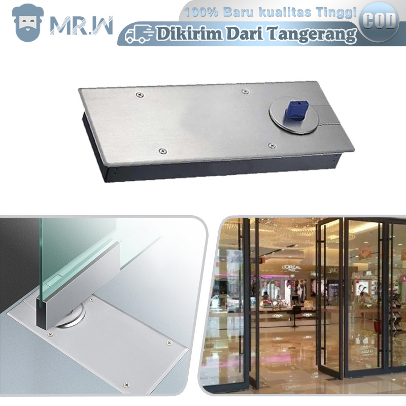 Floor Hinge Engsel Lantai Pegas Lantai Pintu Kaca Menahan Beban 90kg Engsel Hidrolik Pintu Kaca Engs