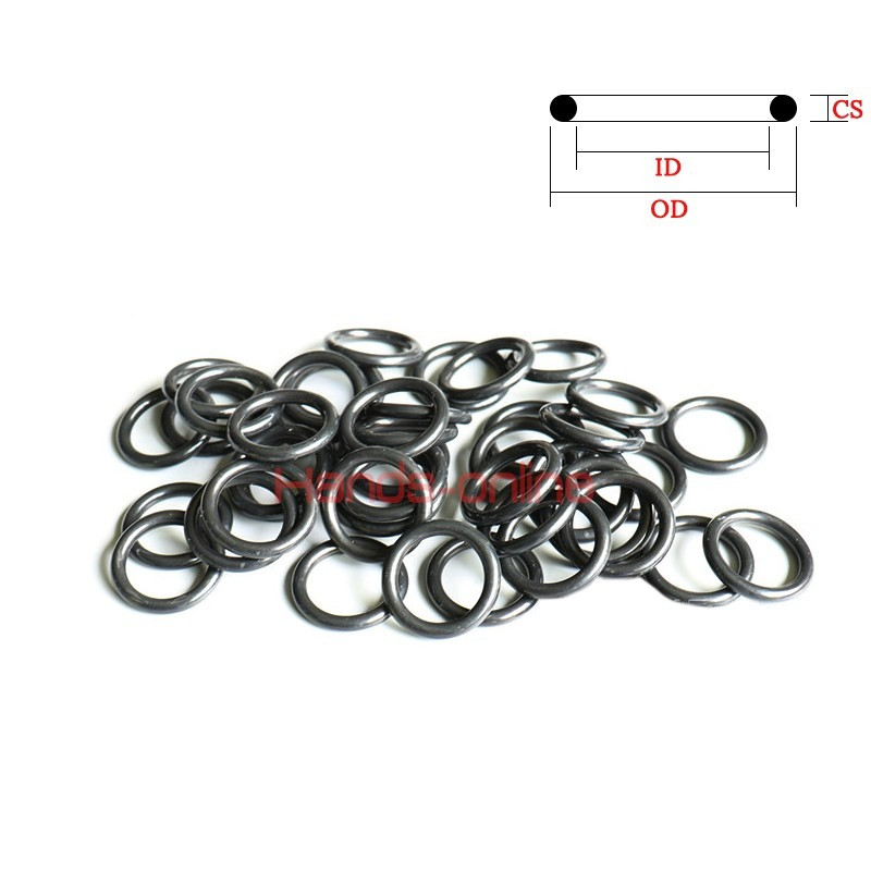 NBR Rubber O Ring Thickness/CS 0.8mm/0.031inch  Seal Ring O-ring Gasket ID 0.8-21mm/0.031-0.827in or