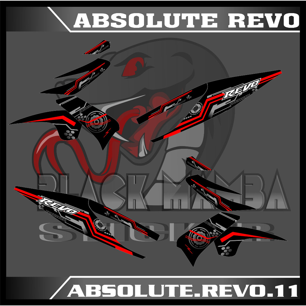 Striping Sticker Revo Absolute - Stiker Lis Variasi Revo 2010-2013 Desain