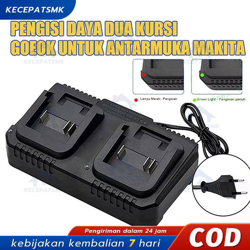Charger Makita Lithium Bor 21V Charger Adaptor Casan Cas Baterai Cordless Nagawa Bor Impact Wrench K