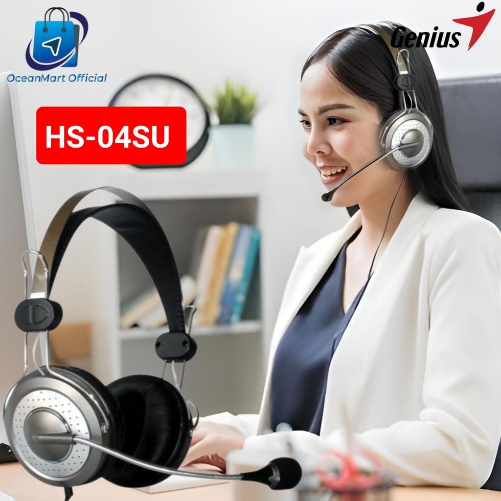 Headphone Gaming Headset HS04SU Microphone Sound Quality Genius