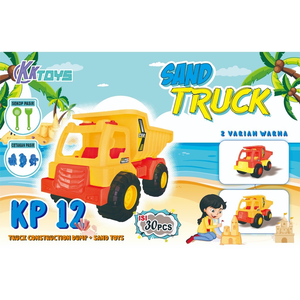TRUK PASIR TINGGI KP 12 - PANJANG KP 06 / SAND TRUCK MOBIL CAR CARS BAK DUMP / MAINAN