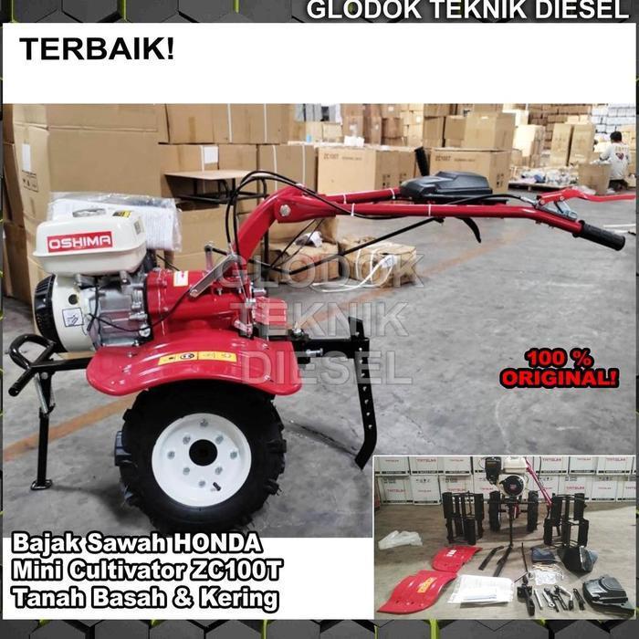 PROMO HONDA OSHIMA Mesin Traktor Mini Tiller Cultivator ZC100T Bajak Tanah Sawah Basah Kering ORIGIN