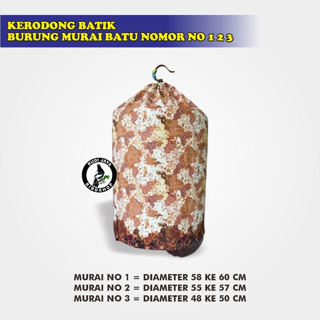 SEDIA KERODONG KRODONG BATIK BURUNG MURAI BATU SANGKAR BULAT MURAI TIDAK LUNTUR HANGAT ANTI NYAMUK