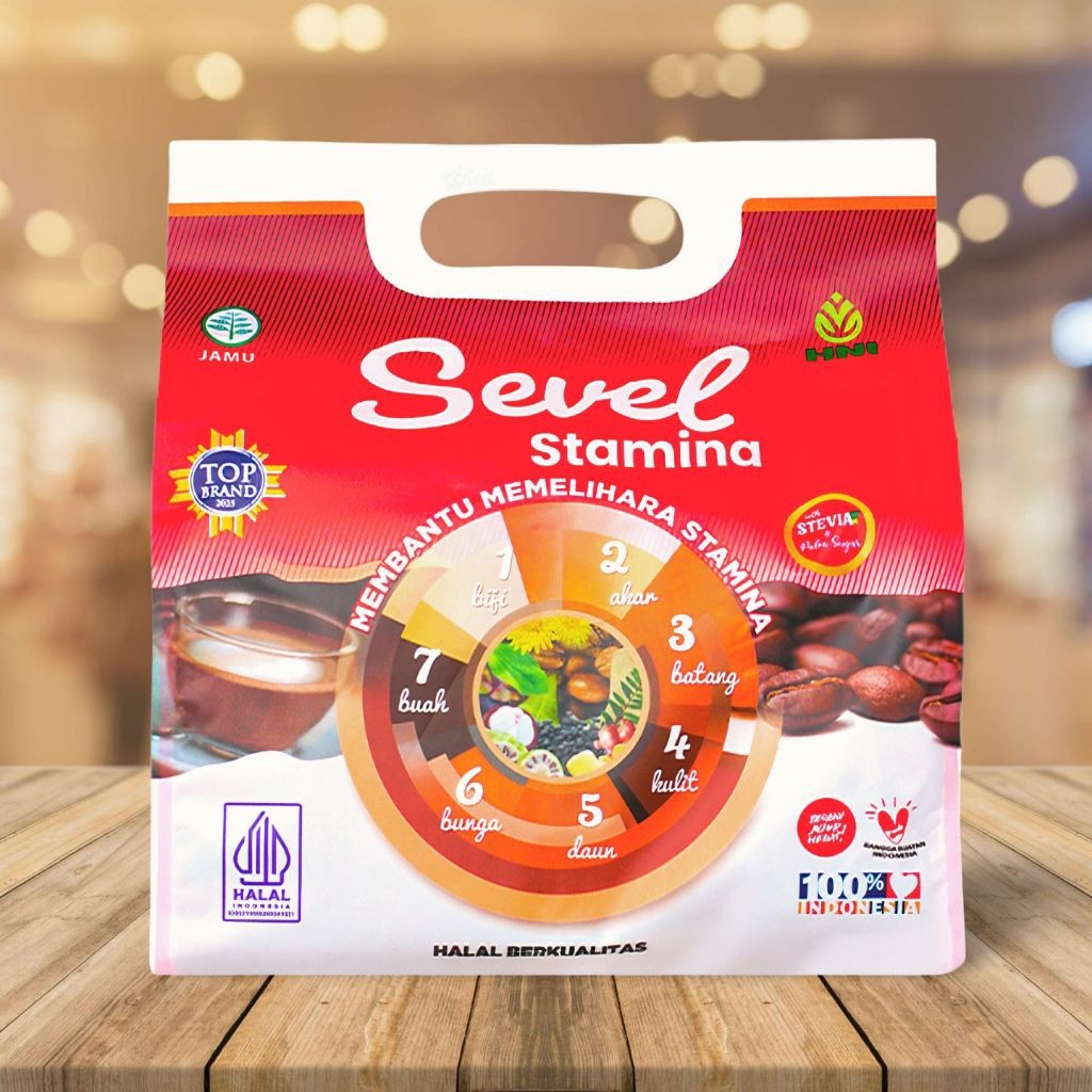 KOPI SEVEL HNI 7 Elemen Minuman Serbuk Kopi Herbal BPOM Halal 20 Sachet Nyaman Lambung