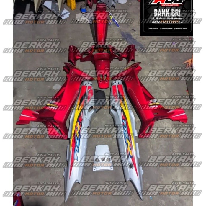 TERMURAH  fullset bodi full set body halus motor Yamaha fiz r fizr custom warna merah maron maron si